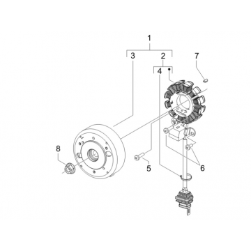 Ontsteking - Stator - Vliegwiel Gilera Runner 50 SP 50 2-takt LC 2010-2017