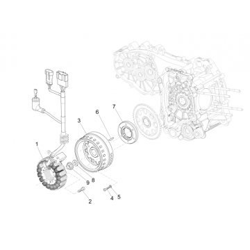 Ontsteking - Stator - Vliegwiel Piaggio MP3 500 LT Business 2014-2016