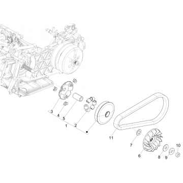 Variateur- V-snaar Piaggio Medley 150 IE ABS Euro 4 2016-2020