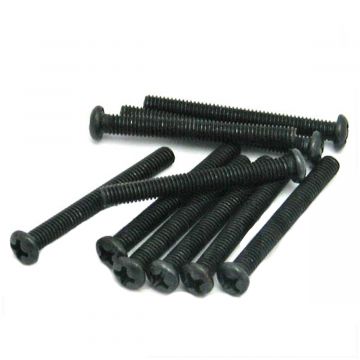 Metaalschoef M4x35mm kruiskop zwart 10 stuks