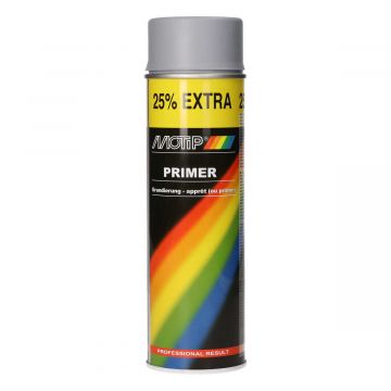 Spuitbus primer grijs 500ml Motip