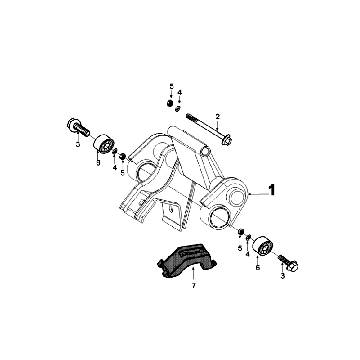 Motorophanging Peugeot Speedfight 4 50 4-takt AC Roodzwart
