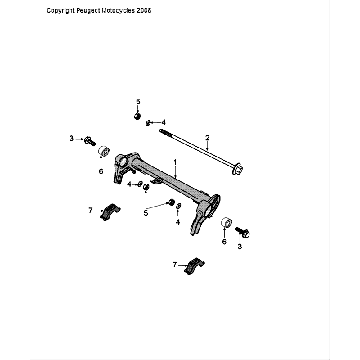 Motorophanging Peugeot Speedfight 4 50 2-takt LC zwartblauw