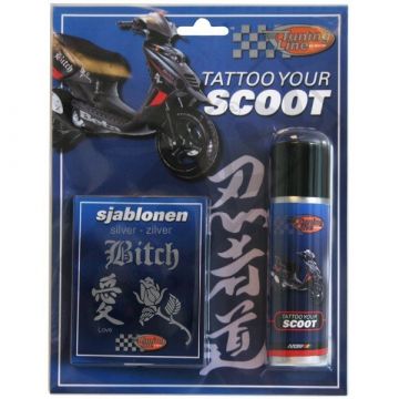 Spuitbus (Tattoo your scooter) naughty zilver 50ml Motip