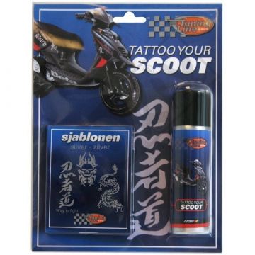 Spuitbus (Tattoo your scooter) sturdy zilver 50ml Motip