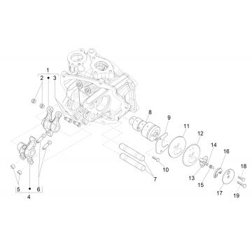 Nokkenas - Tuimerlaars Piaggio Beverly 300 IE ABS Euro 4 2016-2020