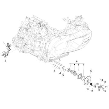 Nokkenas - Tuimerlaars Piaggio Medley 125 IE ABS Euro 4 2016-2019