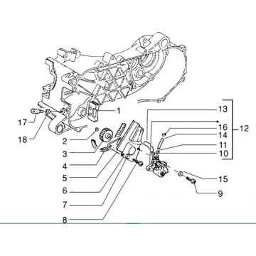 Oliepomp Piaggio Zip RST 50 2-takt AC