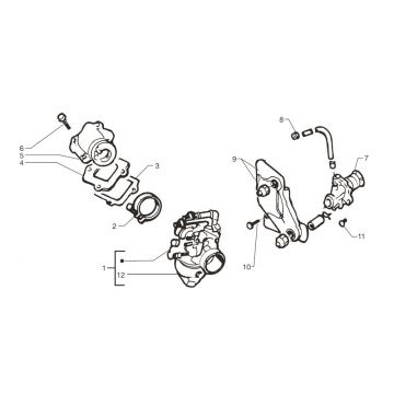 Carburateur - Oliepomp - Inlaatspruitstuk Beta Ark-k 50 2-takt LC zilver 2004