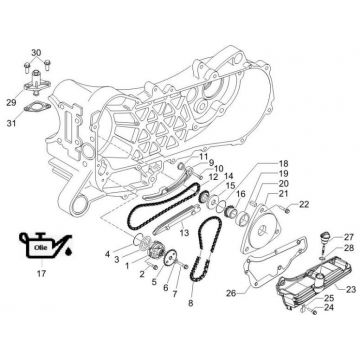 Oliepomp Piaggio Zip 2000 4-takt AC