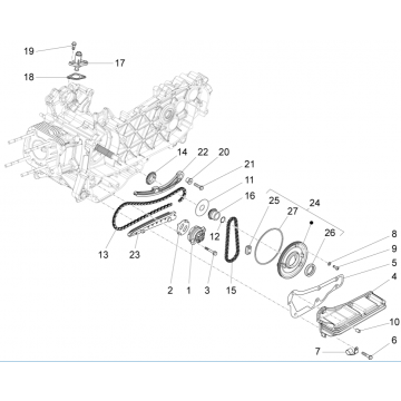 Oliepomp Vespa Sprint 125 3V IE ABS