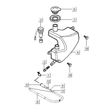 Olietank Kymco Yup 50 2-takt AC zilver
