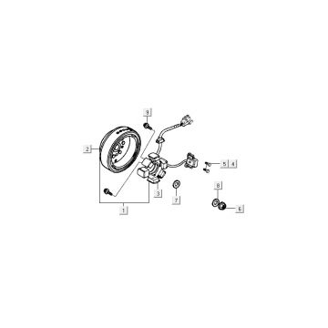 Ontsteking - Stator - Vliegwiel Kymco Activ 50 4-takt zilver