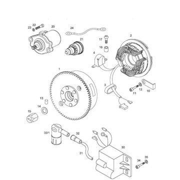 Ontsteking - Stator - Vliegwiel nieuw type Tomos Standaard 2-takt