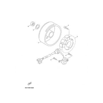 Ontsteking - Stator - Vliegwiel Yamaha Neo's 4-takt 2008→ Ontsteking-Znen-Grand-Retro-125cc
