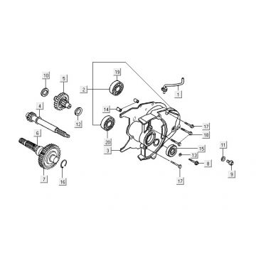 Vertanding - Overbrenging Kymco Yup 50 2-takt AC zilver-oranje
