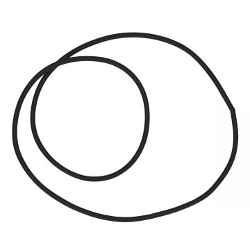 Luchtfilterdeksel pakking rubber 50 4-takt Peugeot Django/Kisbee origineel 802438