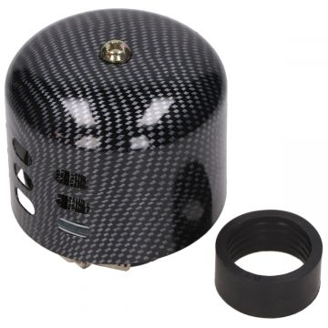 Powerfilter/luchtfilter open universeel 28/35mm aansluiting carburateur carbon