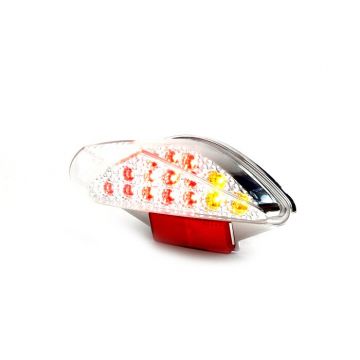 Achterlicht BGM Original helder glas 15 LED met knipperfunctie MBK Nitro (YQ50/L,2-takt),Yamaha Aerox (YQ50/L,2-takt)