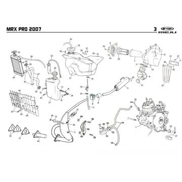 Radiateur - Koelsysteem - Uitlaat - Benzinetank Rieju MRX pro r-groen 2008 2-takt