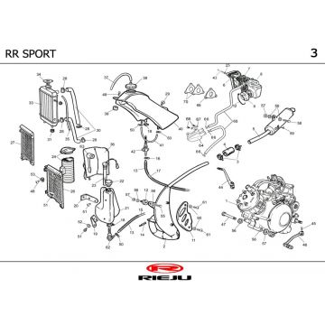 Radiateur - Koelsysteem - Uitlaat - Benzinetank Rieju RR Sport oranje 2004 2-takt