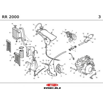 Radiateur - Koelsysteem - Uitlaat - Benzinetank Rieju RR zwart 2001 2-takt