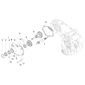 Vertanding - Overbrenging Piaggio Beverly 500 Euro 3 2007-2012