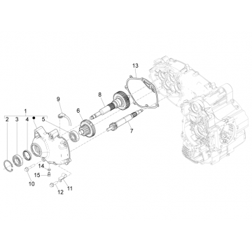 Vertanding - Overbrenging Piaggio MP3 500 LT Business 2014-2016