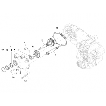Vertanding - Overbrenging MP3 500 LT Sport 2014-2016