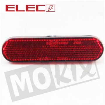 Reflector rechthoekig 95x24mm rood klik