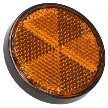 Reflector rond oranje zijkant met bout China Classic LX/Peugeot Speedfight-Buxy-Zenith/Generic Ideo-XOR Elec