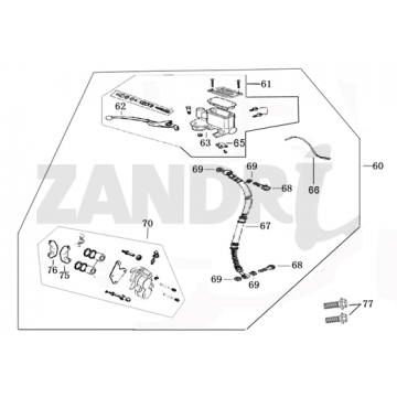 Remcilinder - Remhendel - Remleiding - Remklauw - Remblokken Santini Capri zwart