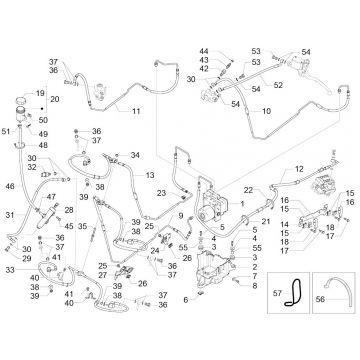 Remsysteem - Remcilinders - Remleidingen - ABS Piaggio MP3 300 HPE / 300 HPE Sport ABS Euro 5 2020-2022