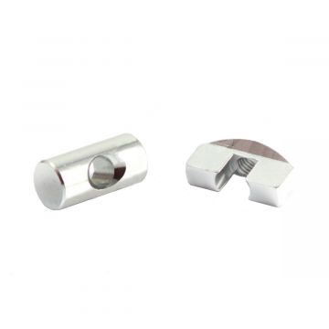 Remkabel ton + wartel aluminium / zilver