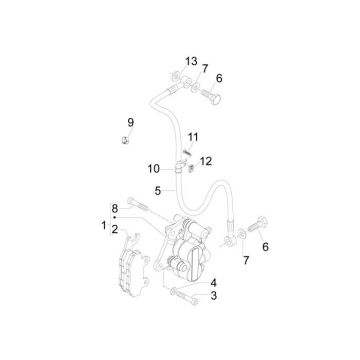 Remklauw - Remleiding - Remblokken Piaggio New Fly 4-takt 4V