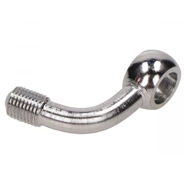Remslang-koppeling universeel haaks chroom 10mm diameter/M10x 1,25 schroefdraad 90 graden Supertec
