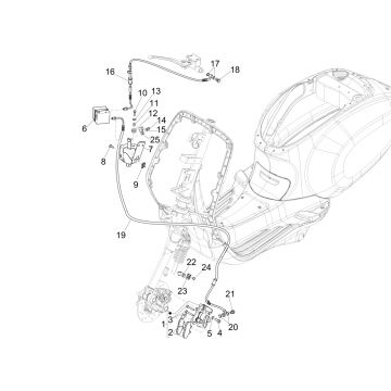 Remcilinder - Remklauw - Remblokken - Remleiding - ABS module  Vespa Sprint 125 3V IE ABS Euro 5 2021