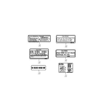 Veiligheid- en waarschuwingsstickersKymco B&W LC 2-takt zilver