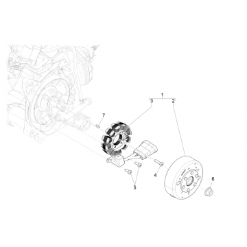 Ontsteking - Stator - Vliegwiel Piaggio NRG Power 50 2-takt LC Euro 4