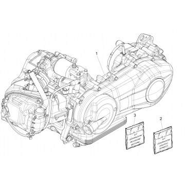 Motorblok compleet Vespa Sprint 150 3V IE ABS Euro 3 2015