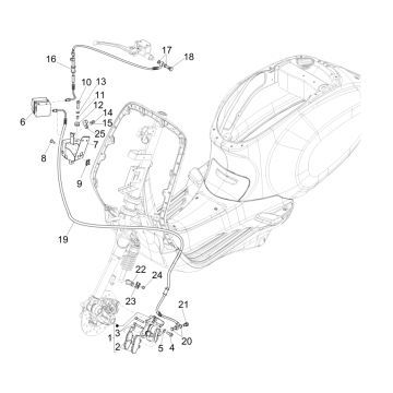 Remleiding Vespa Sprint 150 3V IE ABS Euro 3 2015