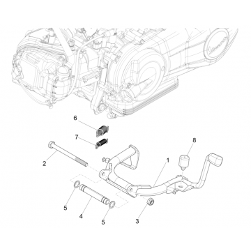 Middenstandaard Vespa Sprint 150 3V IE ABS Euro 3 2015