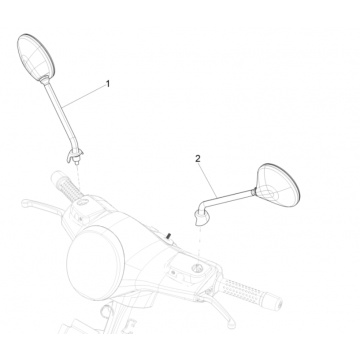 Spiegels Vespa GTS 300 Super HPE 4V IE ABS Euro 5 2020-2022
