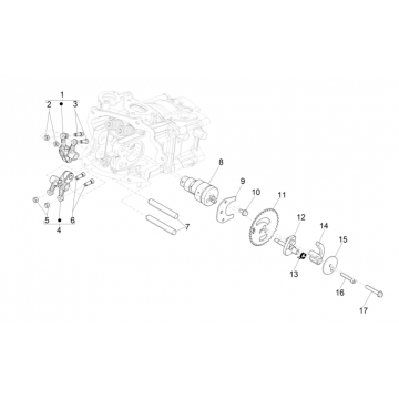 Nokkenas - Nokkenastandwiel - Tuimerlaars Vespa GTS 300 Super HPE 4V IE ABS Euro 5 2020-2022