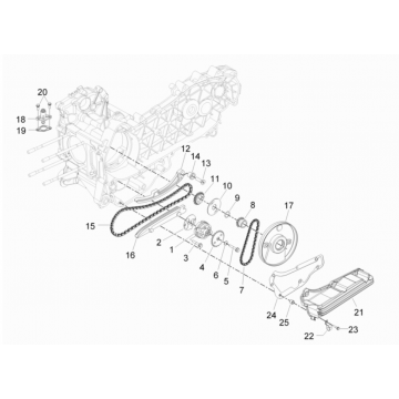 Oliepomp Vespa GTS 300 Super HPE 4V IE ABS Euro 5 2020-2022