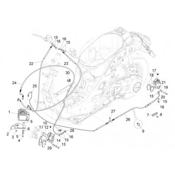 Remledingen - Remzadel Vespa GTS 300 Super HPE 4V IE ABS Euro 5 2020-2022