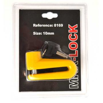 Schijfremslot MKX lock 10mm pendikte geel MKX