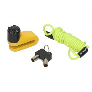 Schijfremslot 5 mm compact met waarschuwingskoord Power1