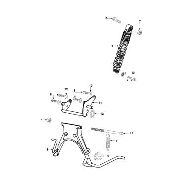 Schokbreker - Middenstandaard Peugeot Speedfight 2 50 2-takt LC Euro 2
