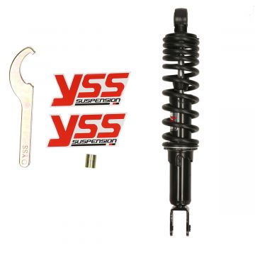 Schokbreker YSS Pro-X serie 310mm (hart-hart boutgat) universeel onder andere China GY6/Peugeot/Kymco/Minarelli